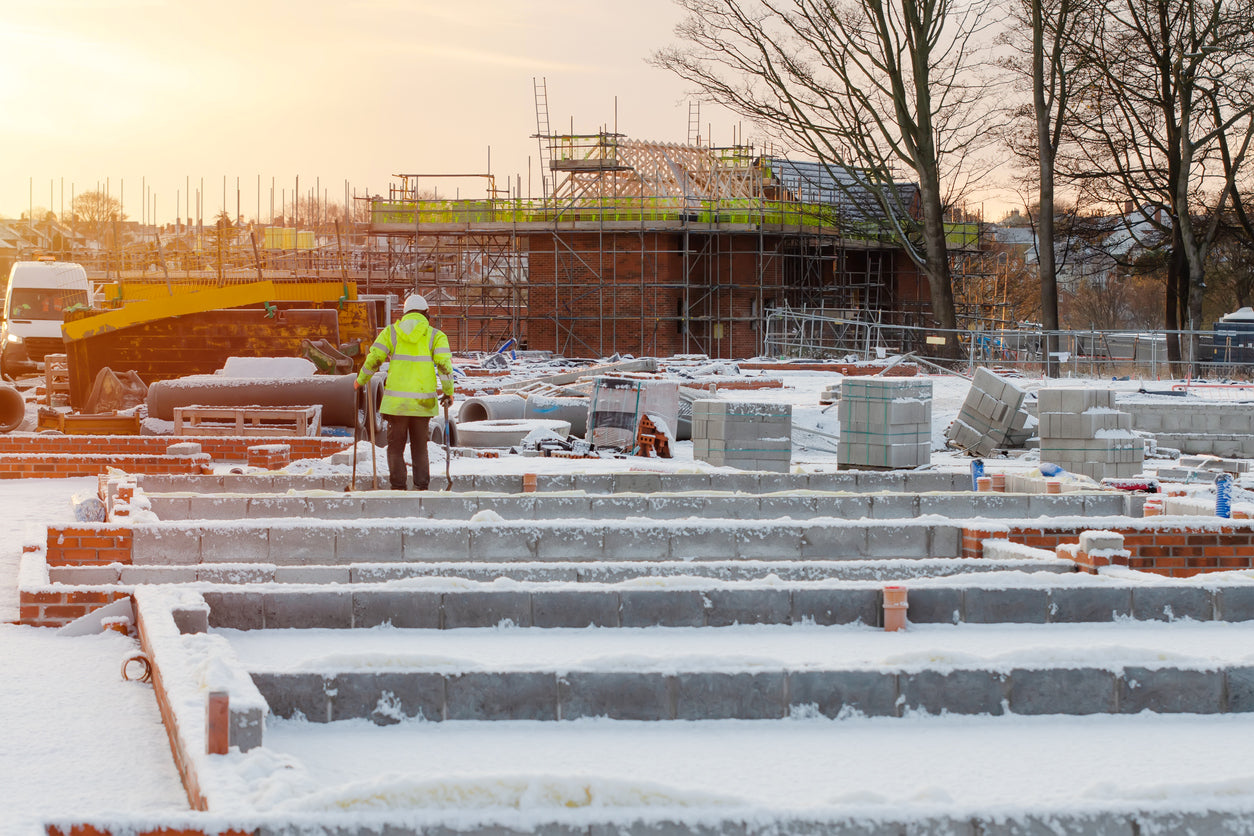 outdoor construction site in winter